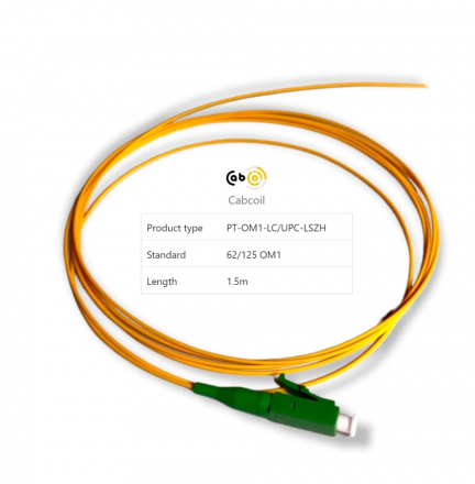 Cabcoil Пигтейл LC 62,5/125 (OM1) mm 1.5м LSZH