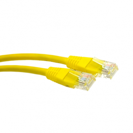 Cabcoil Патч корд медный, категории 5e, типа RJ45-RJ45, не экранированный, LSZH, 0.3m, цвет желтый