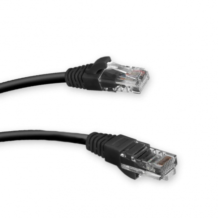 Cabcoil Патч корд медный, категории 5e, типа RJ45-RJ45, не экранированный, LSZH, 1.5m, цвет черный