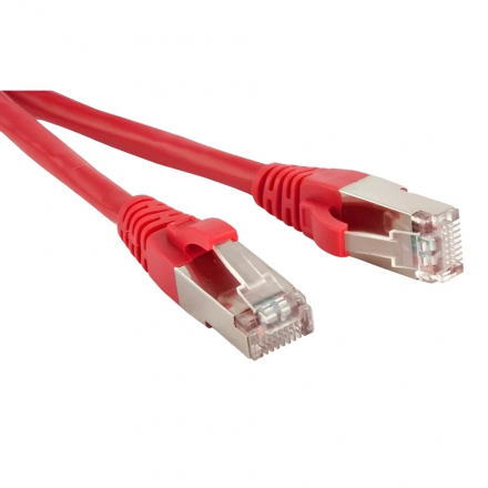 Cabcoil Патч корд медный, категории 5e, типа RJ45-RJ45, экранированный, LSZH, 0.5m, цвет красный