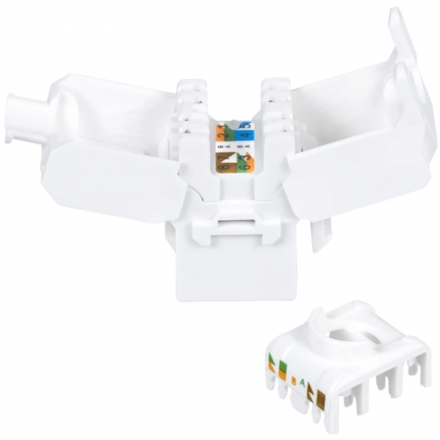 Cabcoil Модуль Keystone (Keystone Jack) RJ-45, категория 5e, угол 180 градусов, заделка без инструмента