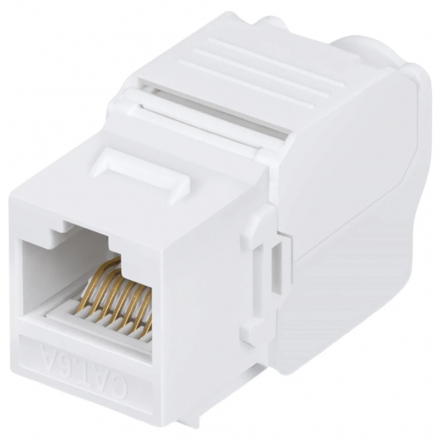 Cabcoil Модуль Keystone (Keystone Jack) RJ-45, категория 6a, угол 180 градусов, заделка без инструмента