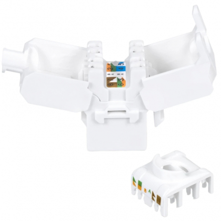 Cabcoil Модуль Keystone (Keystone Jack) RJ-45, категория 6a, угол 180 градусов, заделка без инструмента