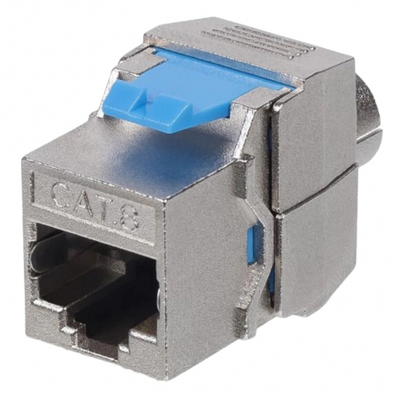 Cabcoil Модуль Keystone (Keystone Jack) RJ-45, категория 7a,8, угол 180 градусов, заделка без инструмента, экранированный