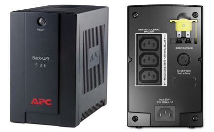 APC BX500CI Back-UPS RS Источник бесперебойного питания на 500VA/300W, IEC 320 C13x3 (батарейное резервное питание)