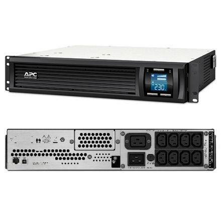 APC SMC3000R2I-RS Источник бесперебойного питания Smart-UPS C 3000VA/2100W 2U RackMount, 230V, Line-Interactive, Out: 220-240V 8xC13/1xC19, LCD, Gray, 1 year warranty, No CD/cables