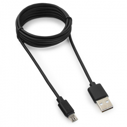 Кабель USB 2.0 Pro Гарнизон GCC-mUSB2-AMBM-1.8M, AM/microBM 5P, 1.8м, черный, пакет