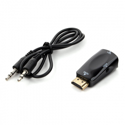 Переходник HDMI -> VGA Cablexpert A-HDMI-VGA-02, 19M/15F, Jack3.5 аудиовыход