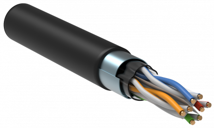 Витая пара F/UTP кат.6 4х2х23AWG solid LSZH нг(А)-HF черный (305м) ITK LC3-C604-329