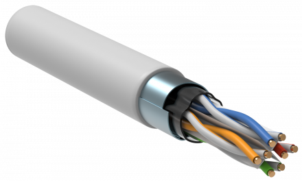 Витая пара F/UTP кат.6 4х2х23AWG solid LSZH нг(А)-LSLTx белый (305м) ITK LC1-C604-328