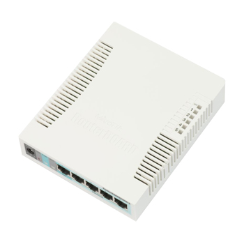 MikroTik RB260GS Коммутатор RouterBOARD 260GS 5-port Gigabit smart switch with SFP cage, SwOS, plastic case, PSU