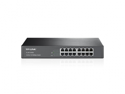 TP-Link TL-SF1016DS 16-портовый Fast Ethernet настольный/монтируемый в стойку коммутатор