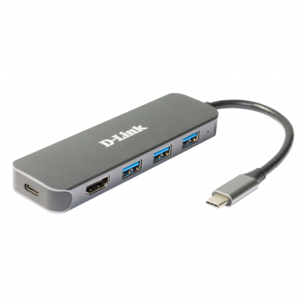 D-Link DUB-2333/A1A Док-станция с разъемом USB Type-C, 3 портами USB 3.0, 1 портом USB Type-C/PD 3.0 и 1 портом HDMI