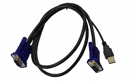 D-Link DKVM-CU/B1A Кабель KVM длиной 1,8 м с разъемами VGA и USB