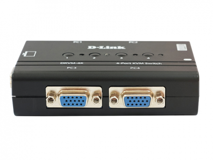 D-Link DKVM-4K/B2B  4-портовый KVM-переключатель с портами VGA и PS/2