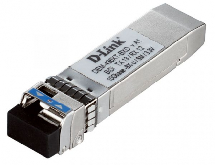 D-Link 436XT-BXD/20KM/B2A WDM трансивер SFP+ с 1 портом 10GBase-ER (Tx:1330 нм, Rx:1270 нм) для одномодового оптического кабеля (до 20 км)