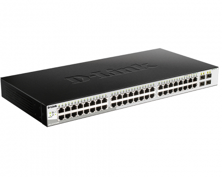 D-Link DGS-1210-52/ME/B1A Управляемый коммутатор 2 уровня с 48 портами 10/100/1000Base-T и 4 портами 1000Base-X SFP