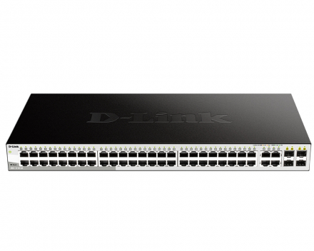 D-Link DGS-1210-52 Настраиваемый коммутатор Web Smart с 48 портами 10/100/1000Base-T и 4 портами 1000Base-X SFP