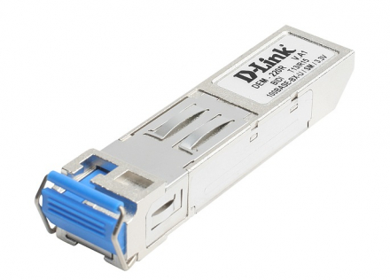 D-Link DEM-220R WDM SFP-трансивер с 1 портом 100BASE-BX-U (Tx:1310 нм, Rx:1550 нм) для одномодового оптического кабеля (до 20 км)