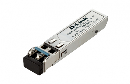 D-Link DEM-302S-LX SFP-трансивер с 1 портом 1000Base-LX для одномодового оптического кабеля (до 2 км)