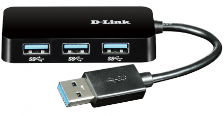 D-Link DUB-1341 Компактный концентратор с 4 портами USB 3.0