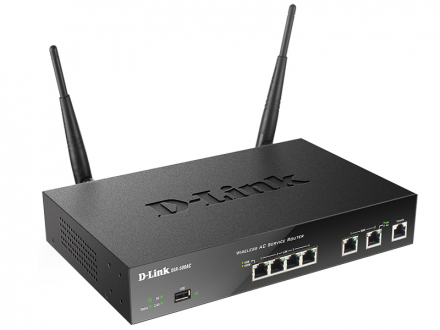 D-Link DSR-500AC/RU Беспроводной двухдиапазонный гигабитный сервисный маршрутизатор AC1200 с резервированием WAN портов