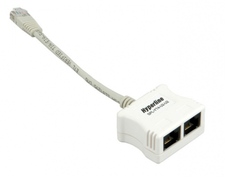 Hyperline SPL-YT4-U2-U2 Разветвитель RJ-45 4Prр.USOC -&gt; 2 x 2Pr.USOC