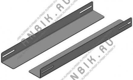 RC19 НУ-65 Направляющие уголки 40х60 мм для напольных шкафов, глубина 650мм, пара, оцинкованная сталь